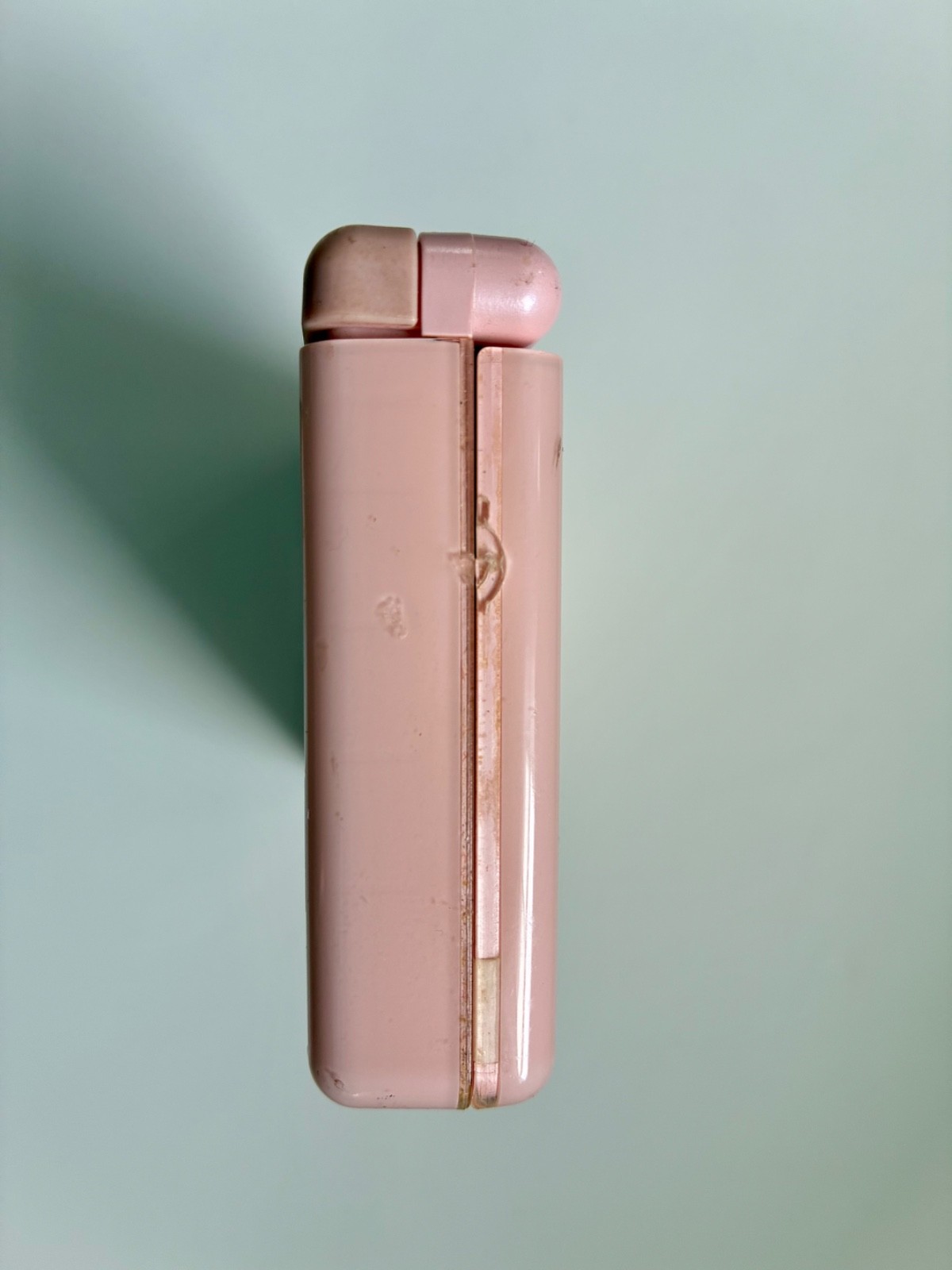 Nintendo DS Lite Handheld Console with Stylus and GBA Cover. Works, Cracks- Pink