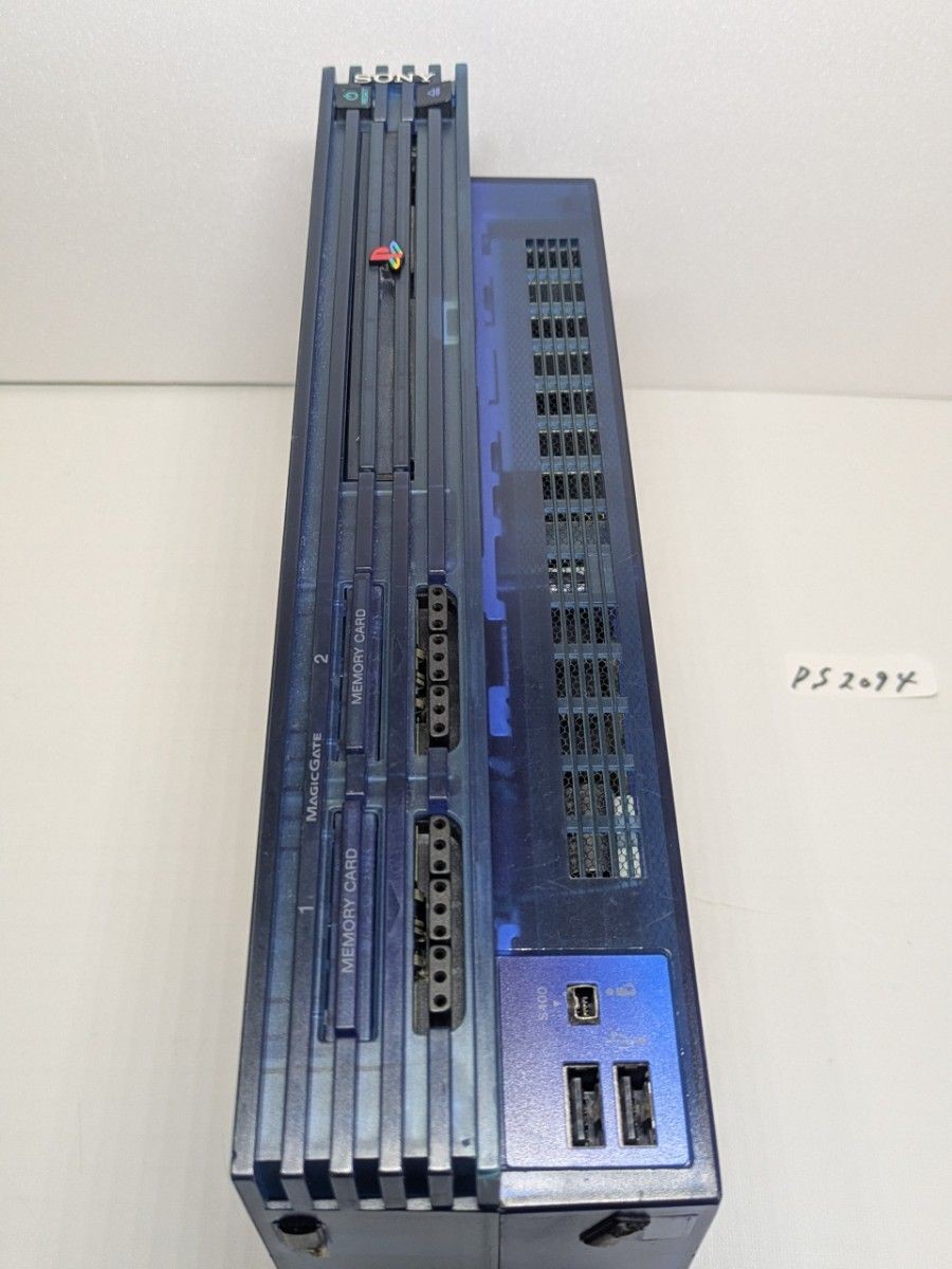 PS2 SCPH-37000 Ocean Blue Limited Console Set tested includes stand NTSC-J Japan