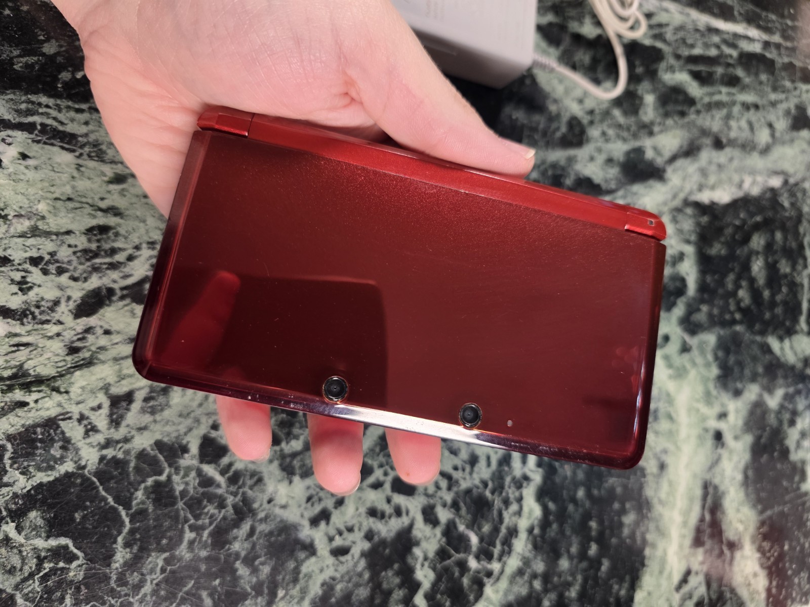 Nintendo 3DS Flame Red Console English US Version TESTED w/Charger + Smash