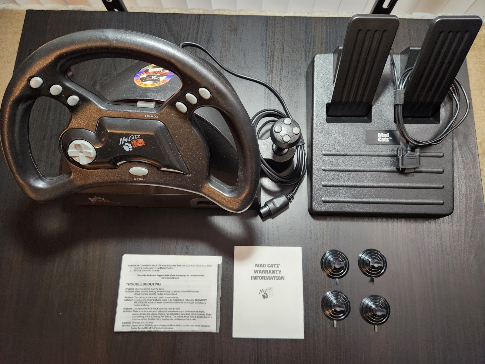 Open Used – Nintendo 64 – Mad Catz – Analog Steering Wheel w/ Force Pack – 1997