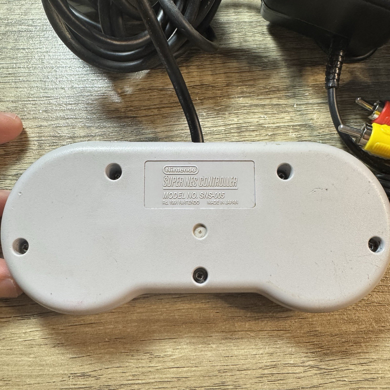 Super Nintendo SNES Console Bundle OEM Controller AC Power Supply Tested Clean