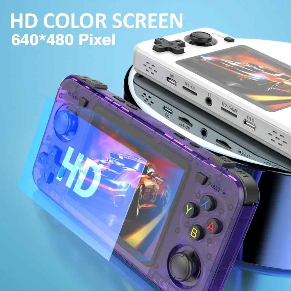 New R36H Retro Handheld Gaming Console Device 3.5″ IPS Screen 64-128 GB Storage
