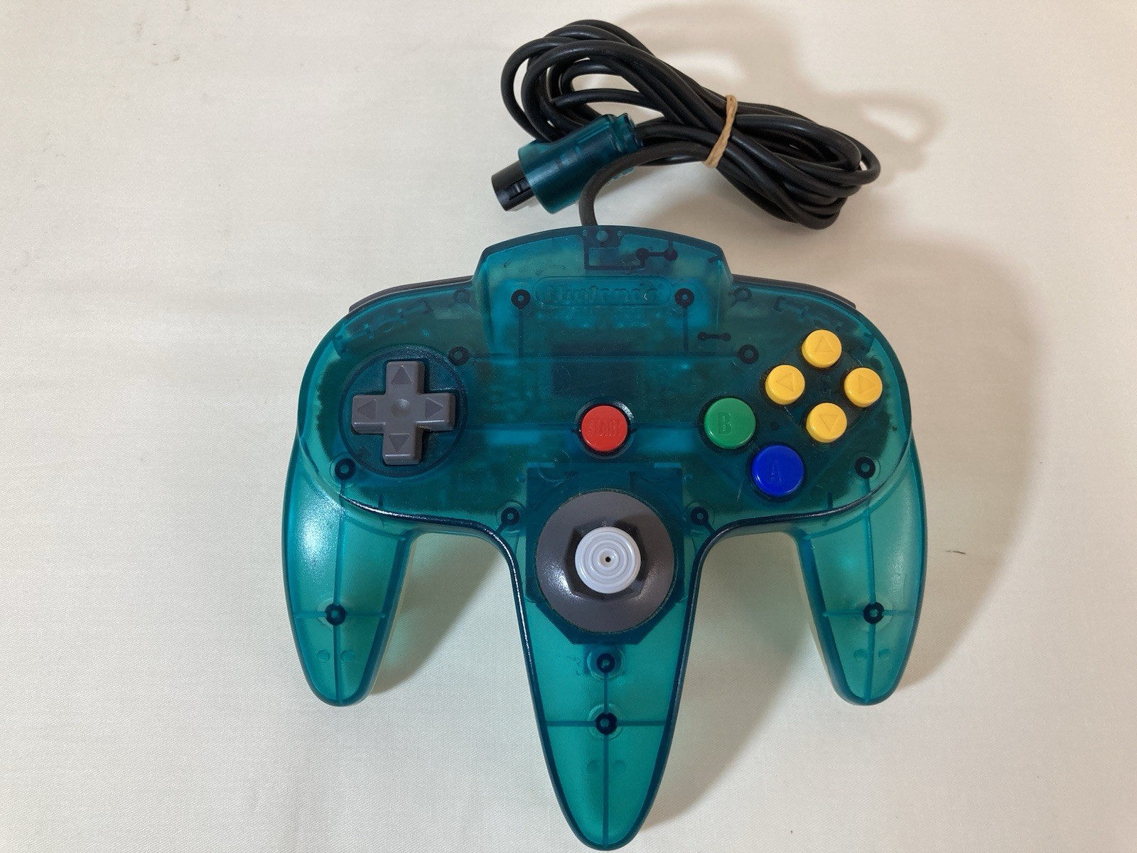 [g1470]Nintendo 64 Ice Clear Blue Console Controller Used Japan Seller N64