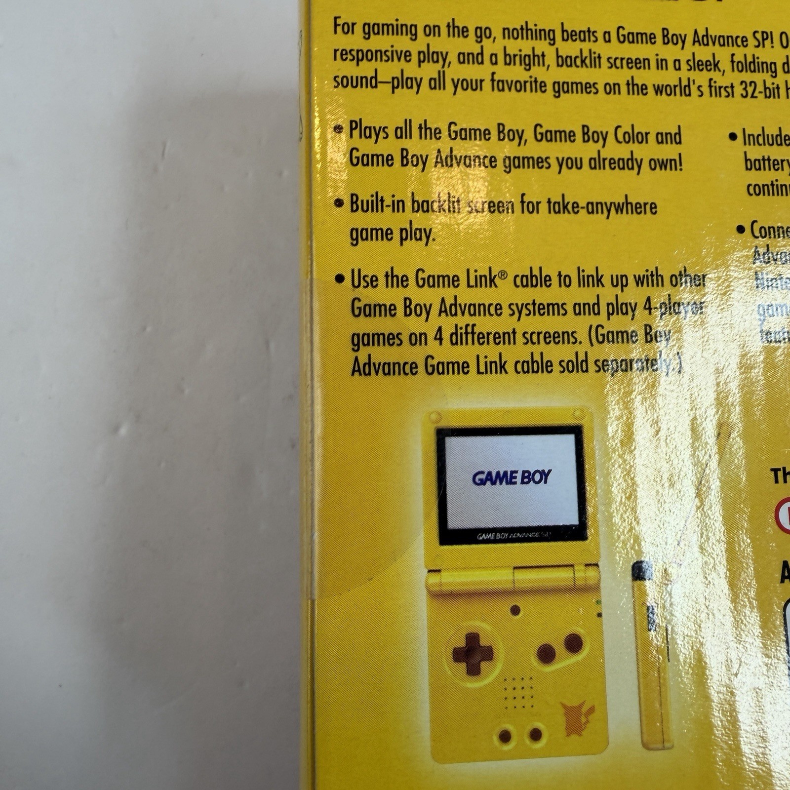 SEALED BRAND NEW Nintendo Game Boy Advance SP Limited Pikachu Edition Toys R US
