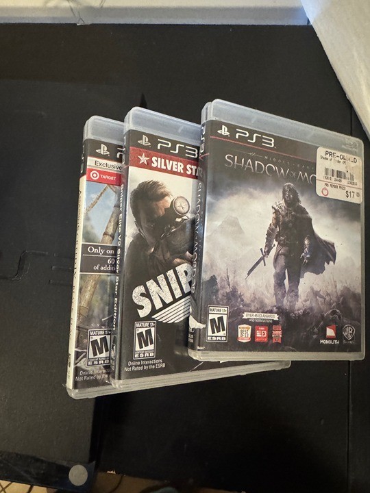 Sony PlayStation 3 PS3 Console 120GB w/ Genuine DualShock 3 Controller + 3 Games
