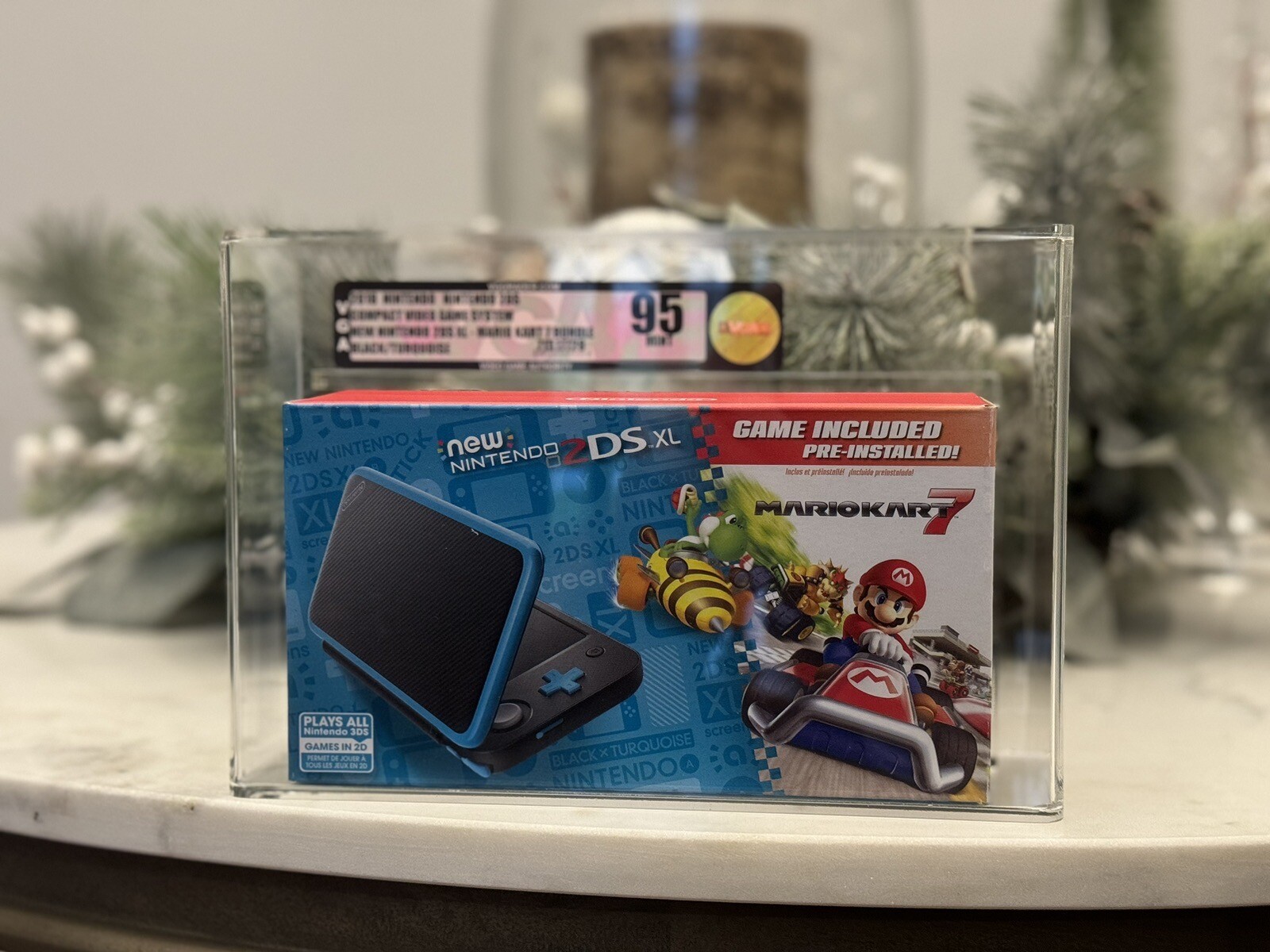 NINTENDO 2DS XL Mario Kart 7 Bundle System VGA 95 MINT SEALED NEW NOT WATA CGC