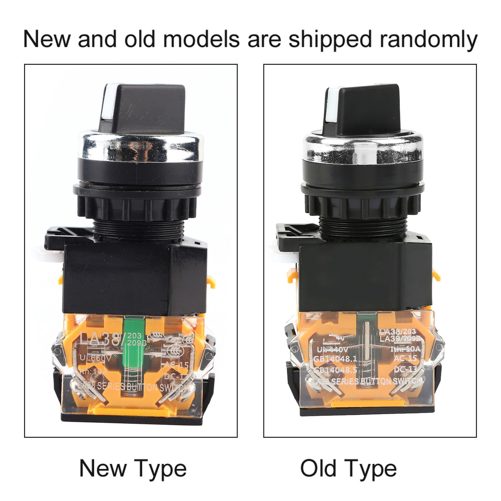 22mm Round Selector Switch 2 Positions NC + NO Self Locking MT8