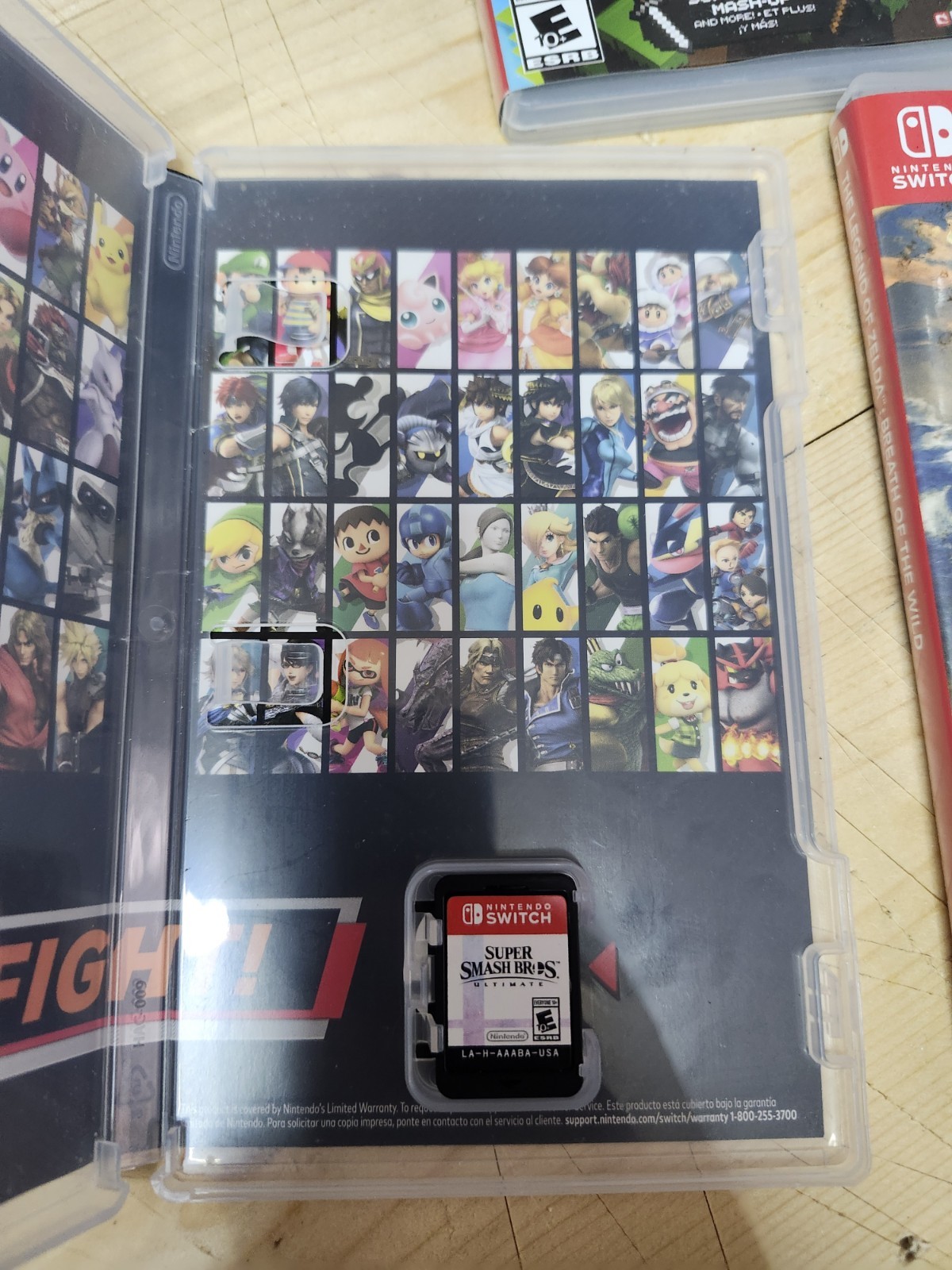 Nintendo Switch Lite Gray With Three Games Zelda Smash Bros Minecraft WORKING
