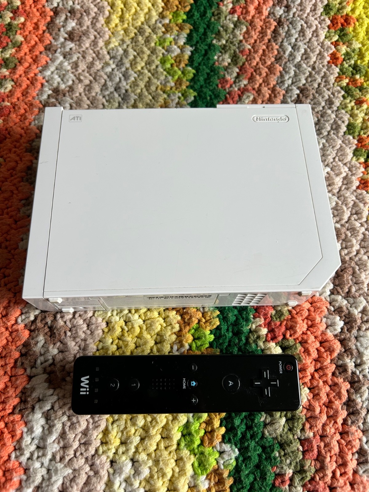 nintendo wii console with controller