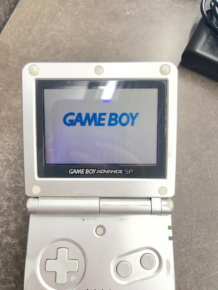 Nintendo Game Boy Advance SP Silver Handheld System (AGS-001)