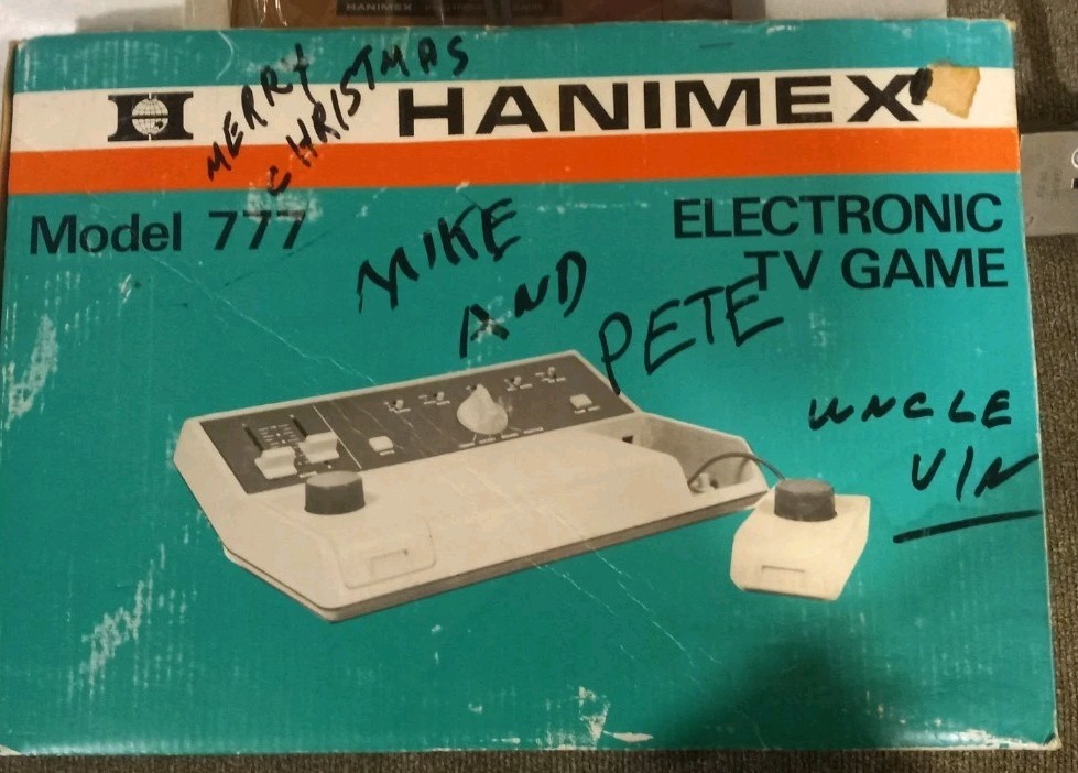 1977 VINTAGE Hanimex 777 Video Game Console with box Tennis Hockey Squash READ