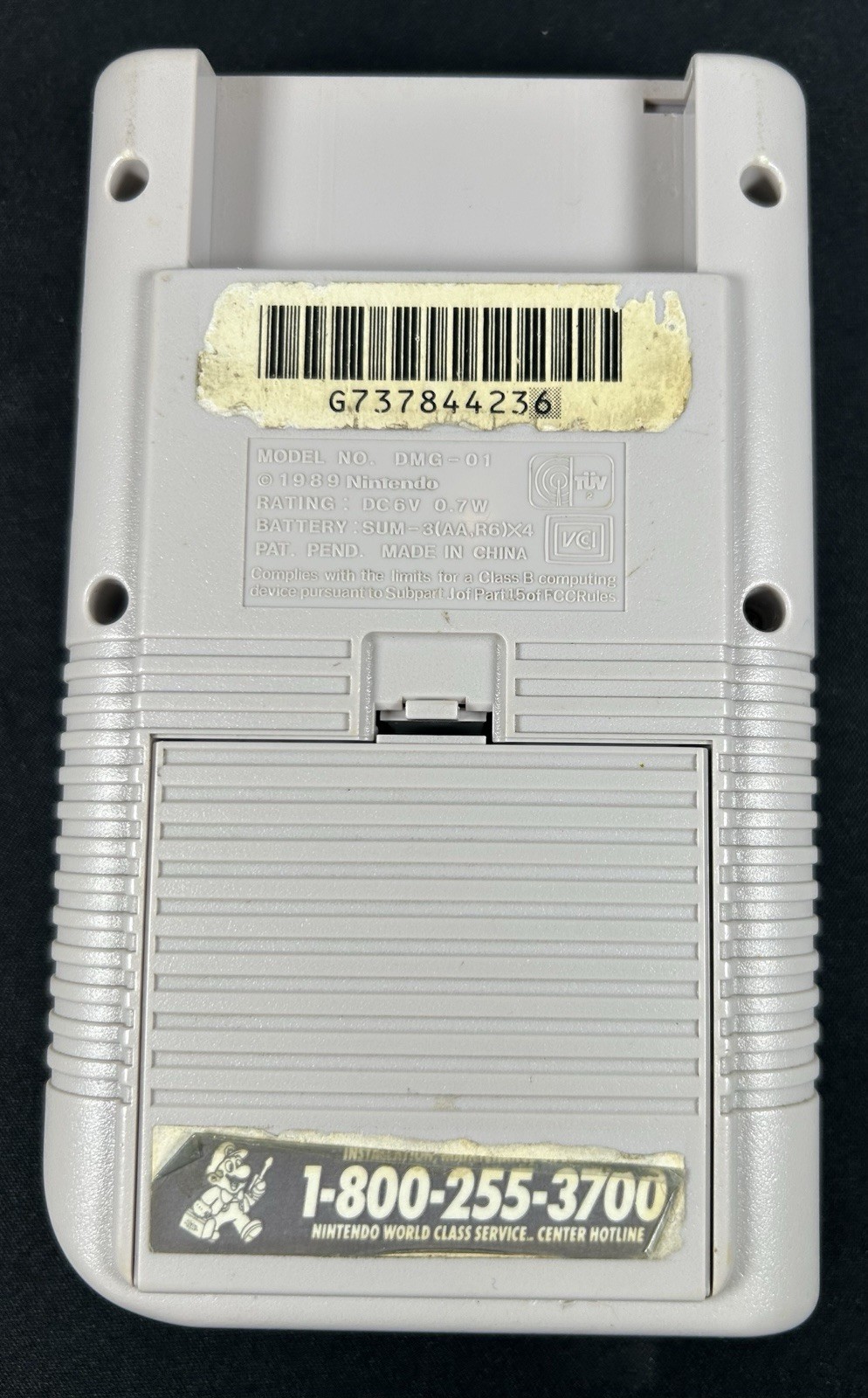 Nintendo Game Boy DMG-01 Gray Handheld Console – 2 Games, Power Pack, Light