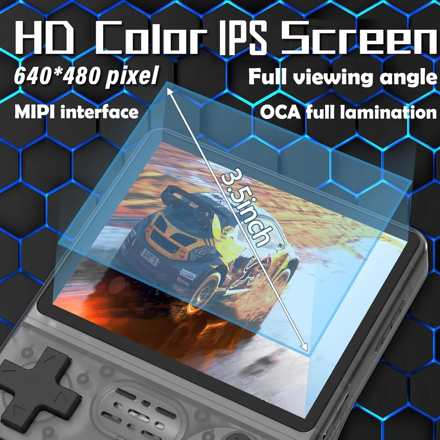 Retro Handheld Video Game Console 20000 Games 65GB, R365 3.5 Inch IPS Screen