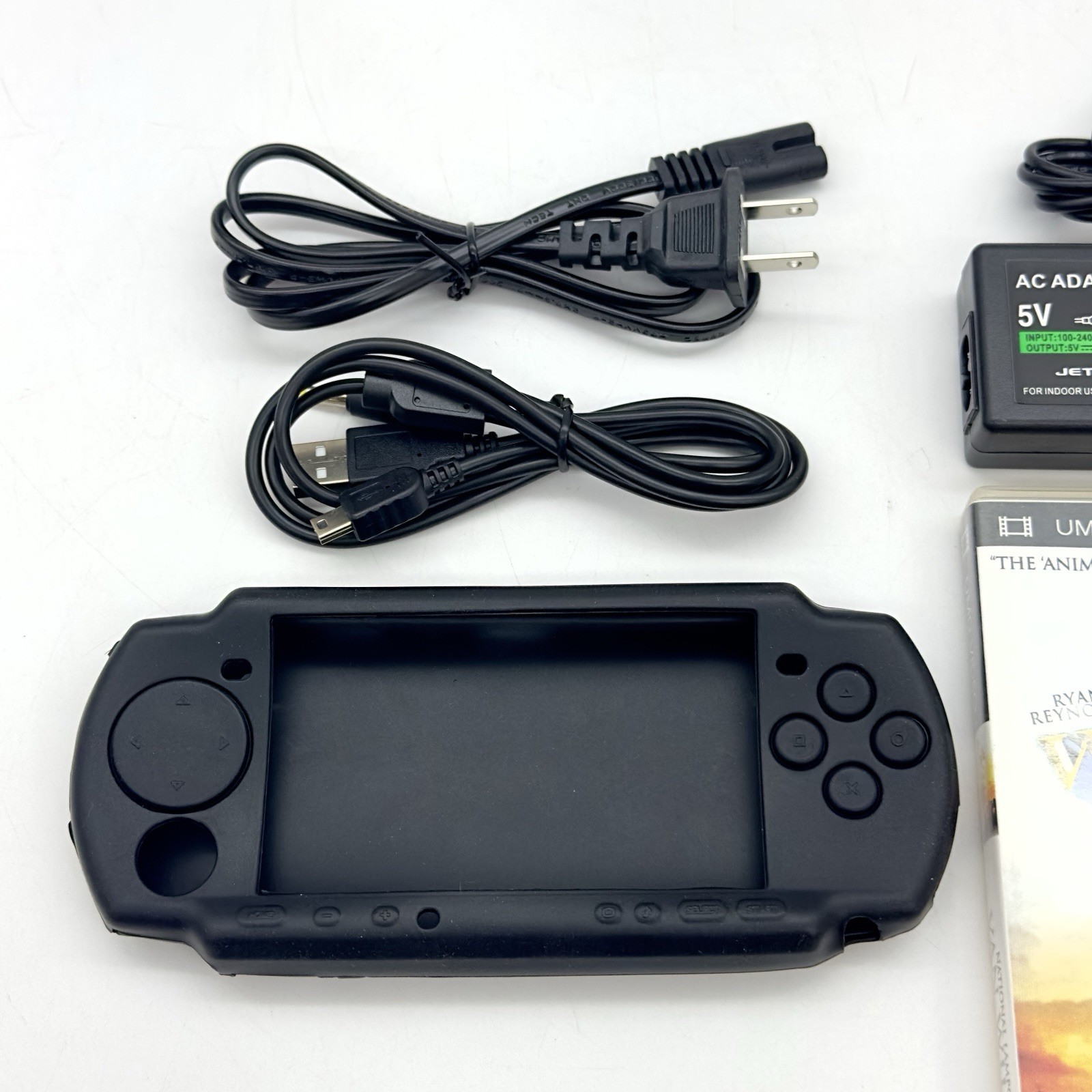 Sony PlayStation Portable PSP-2001 TESTED Black New Battery, Charger, Case READ!