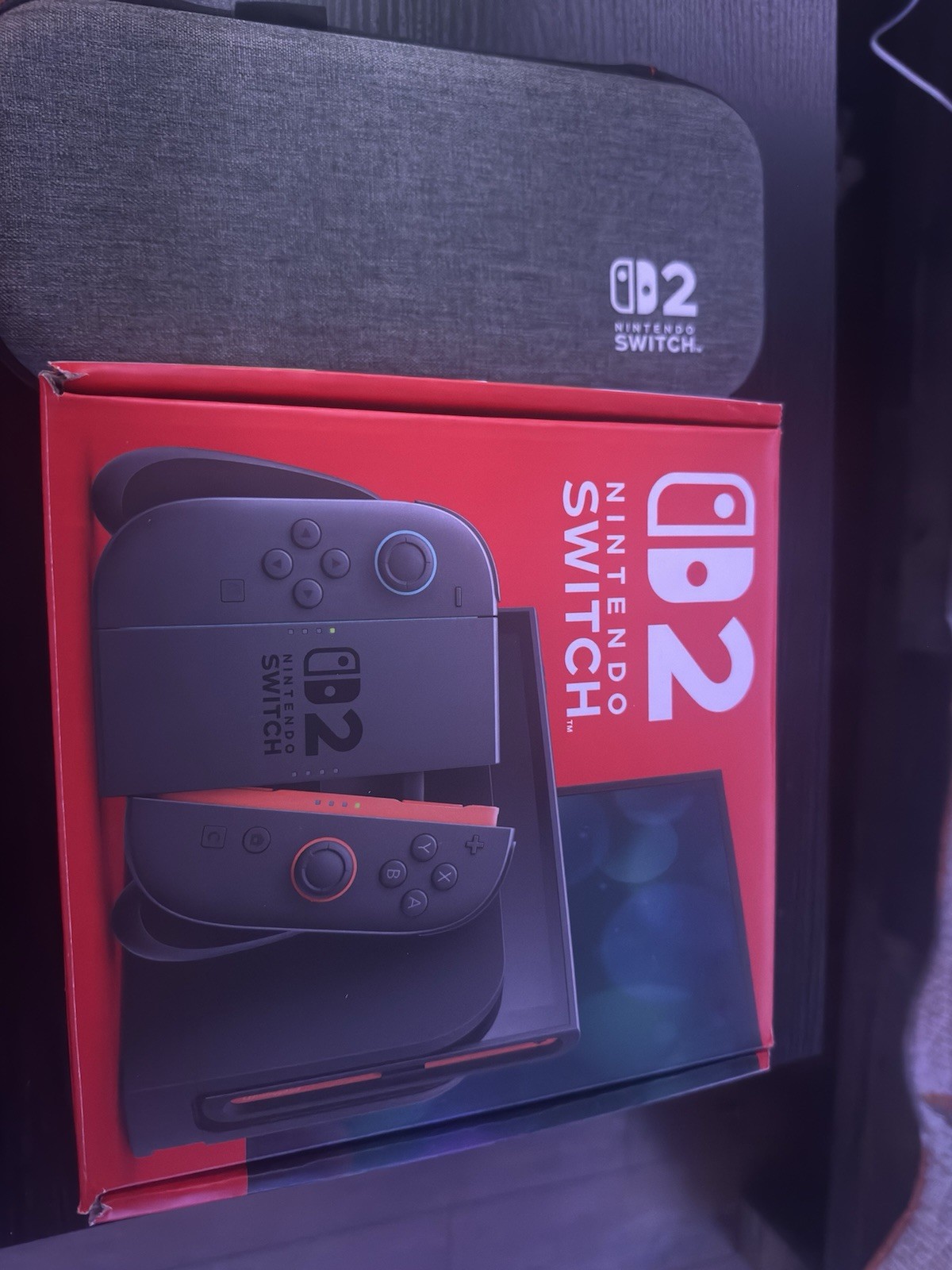 Nintendo Switch 2 OLED Console Black Orange Blue w/ Pokémon Scarlet & Case