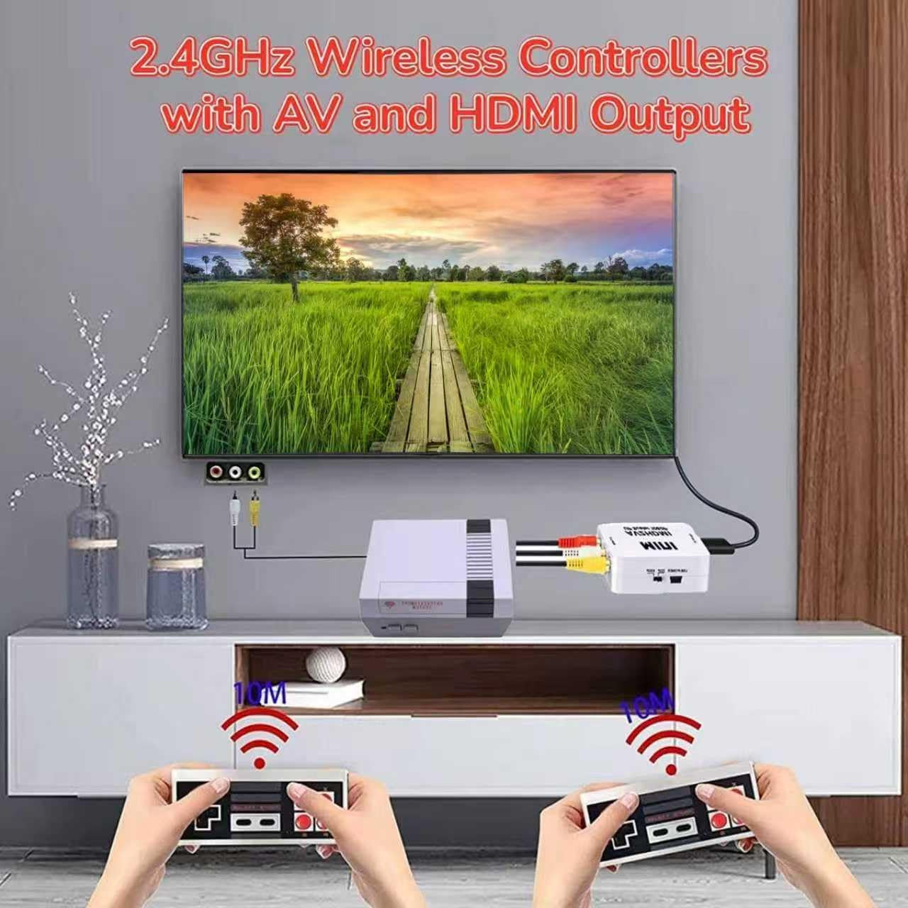 Classic Mini Retro Game Console,Av and HDMI Output Handheld Game System with Dua