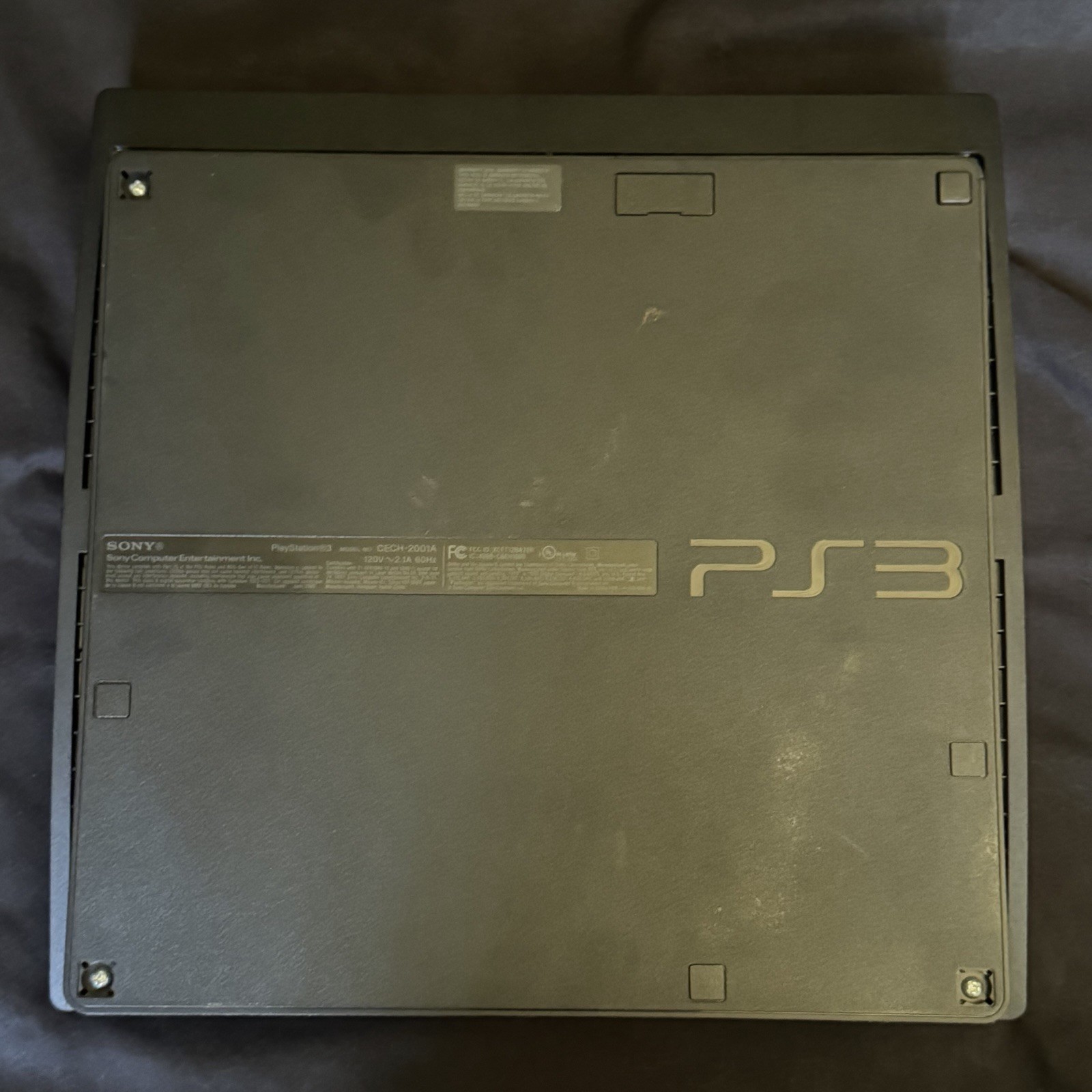J41Lbr0k3n PS3 Slim Black Console W/ 2 Controllers, HDMI & Power Cable!