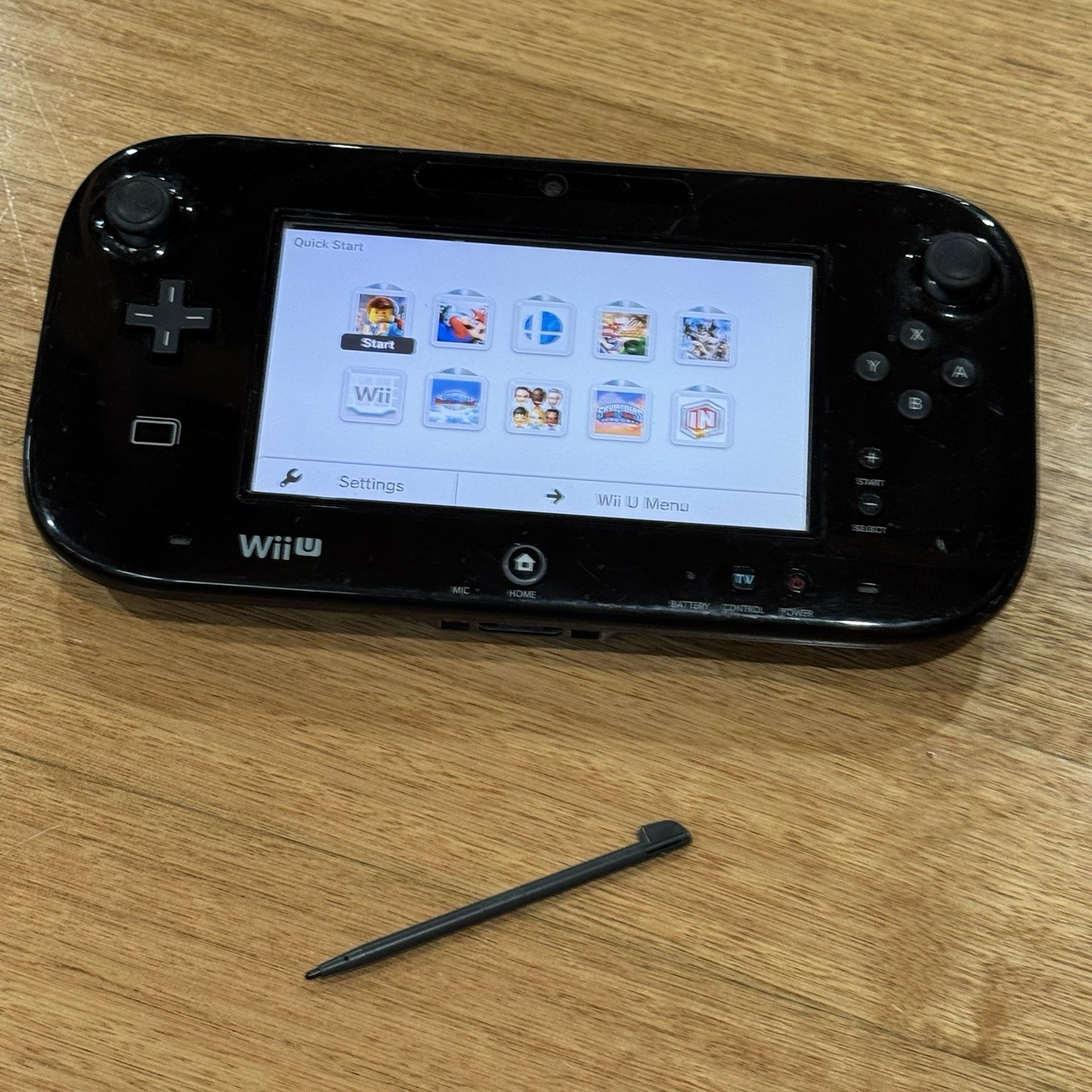 Genuine Nintendo Wii U Gamepad WUP-10 – C Grade – With Stylus & Good Battery