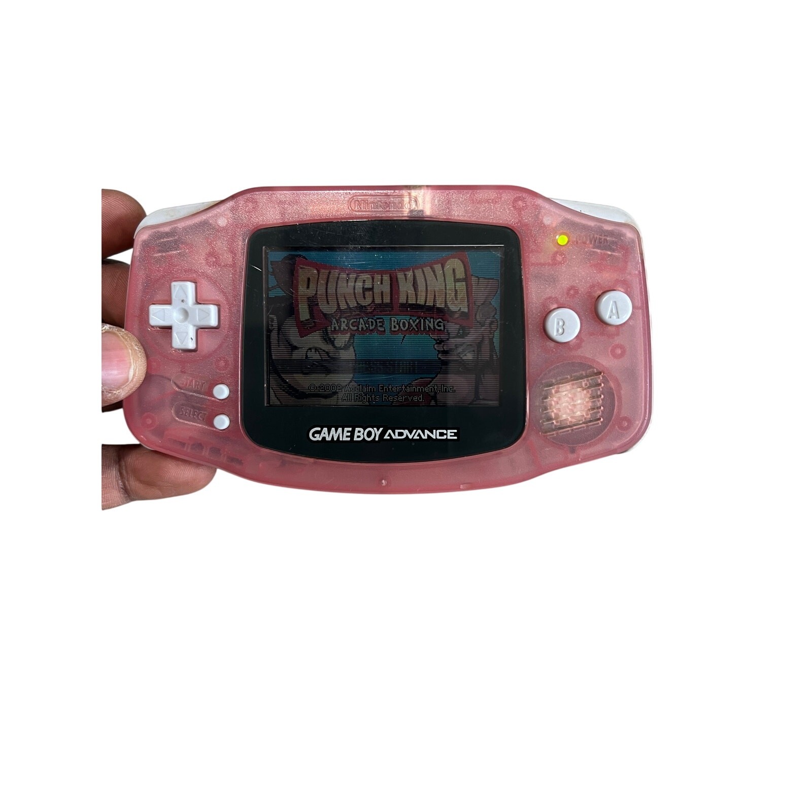 Nintendo Game Boy Advance GBA AGB-001 Clear Pink Console Tested Works