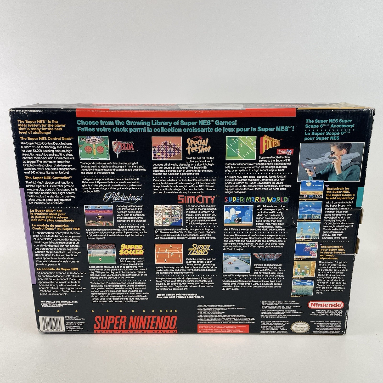 Super Nintendo SNES Console SNS-001 100% Complete In Box CIB W Inserts TESTED!