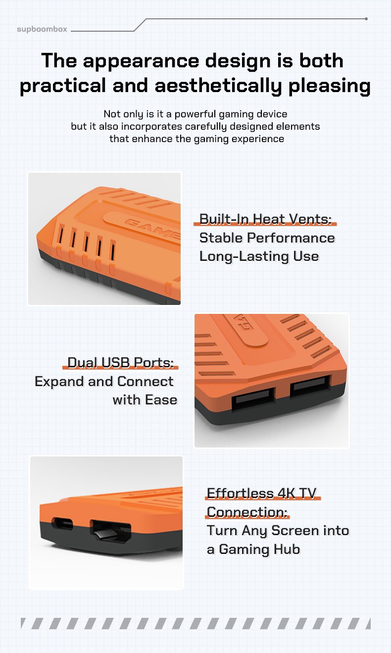 U36 Retro Game Console 4K HDMI TV Stick Dual Wireless Controllers 50000+ G