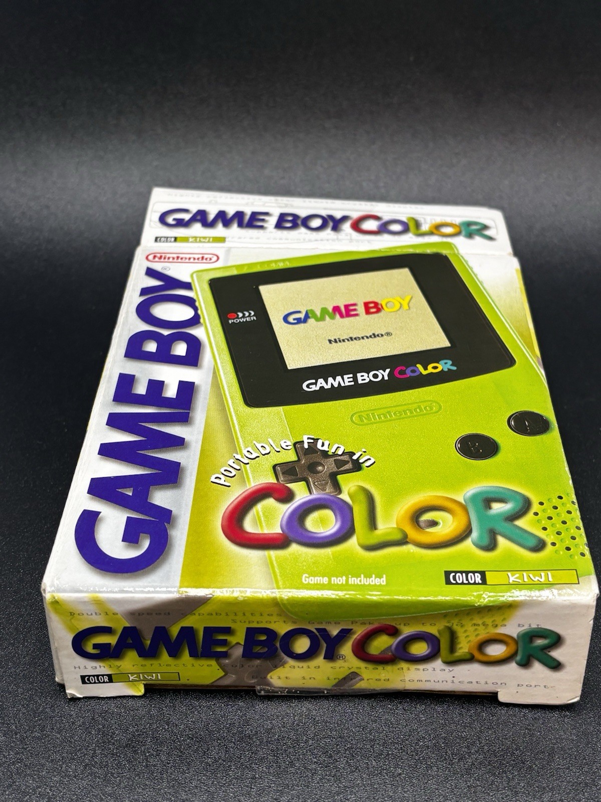 Nintendo GameBoy Color Handheld System – Kiwi – Complete – VG – Excellent Box