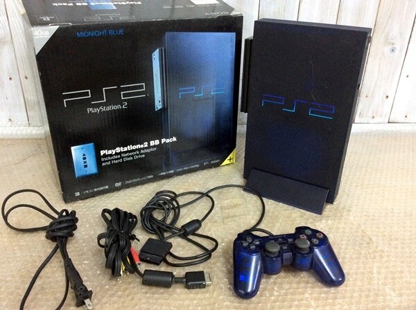 Playstation 2 Midnight Blue BB Pack Console Japan PS2 japan sony SCPH-50000MB/NH