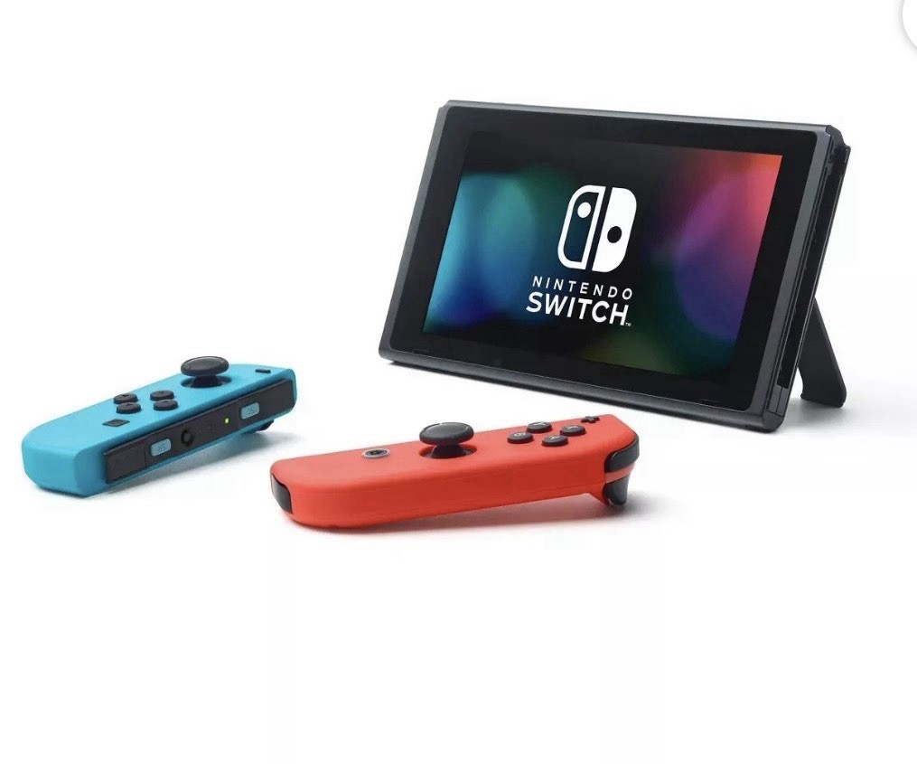 Nintendo Switch 32GB Gray Console with Neon Red and Neon Blue Joy-Con