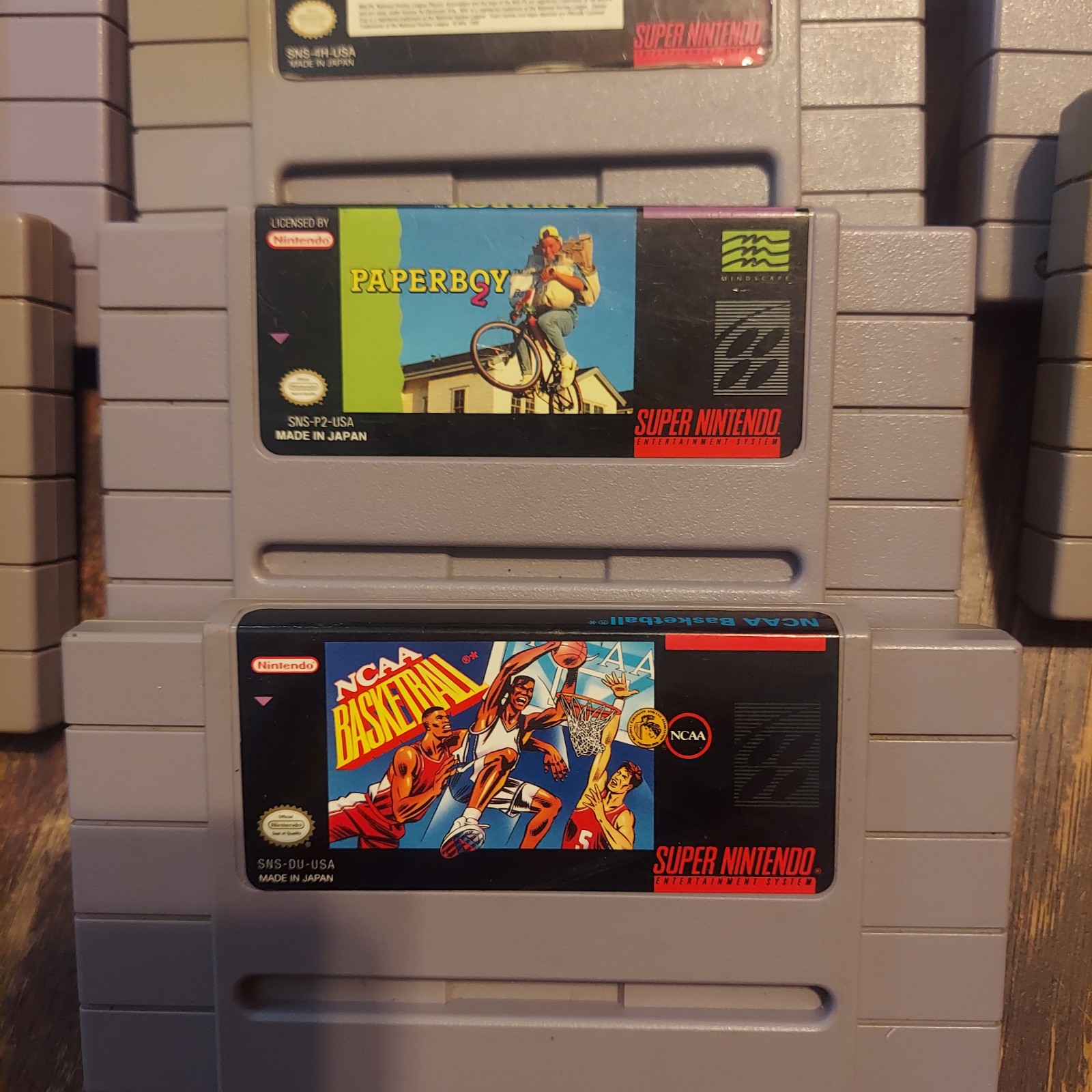Super Nintendo SNES Console System SNS-001 Bundle With Controller & 10 Games Lot