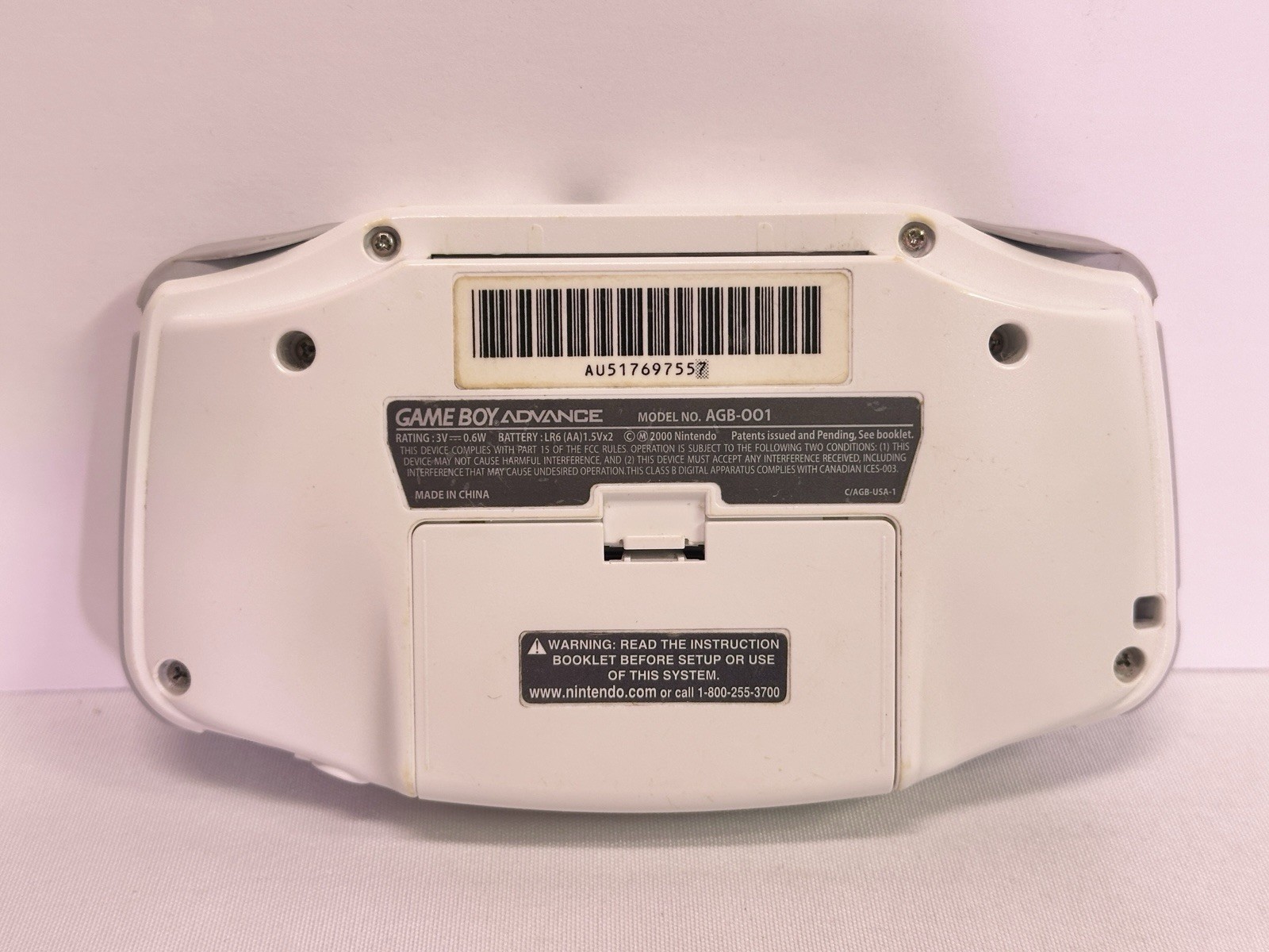 Nintendo Game Boy Advance Gaming Console – White