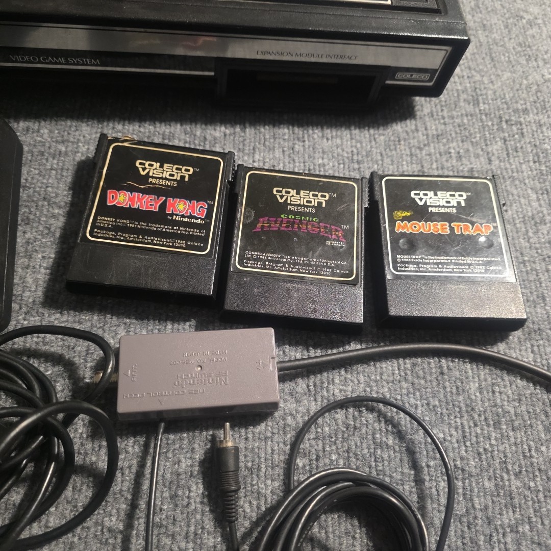 Colecovision Console Bundle 3 Games Donkey Kong 2 Controllers Cords Tested