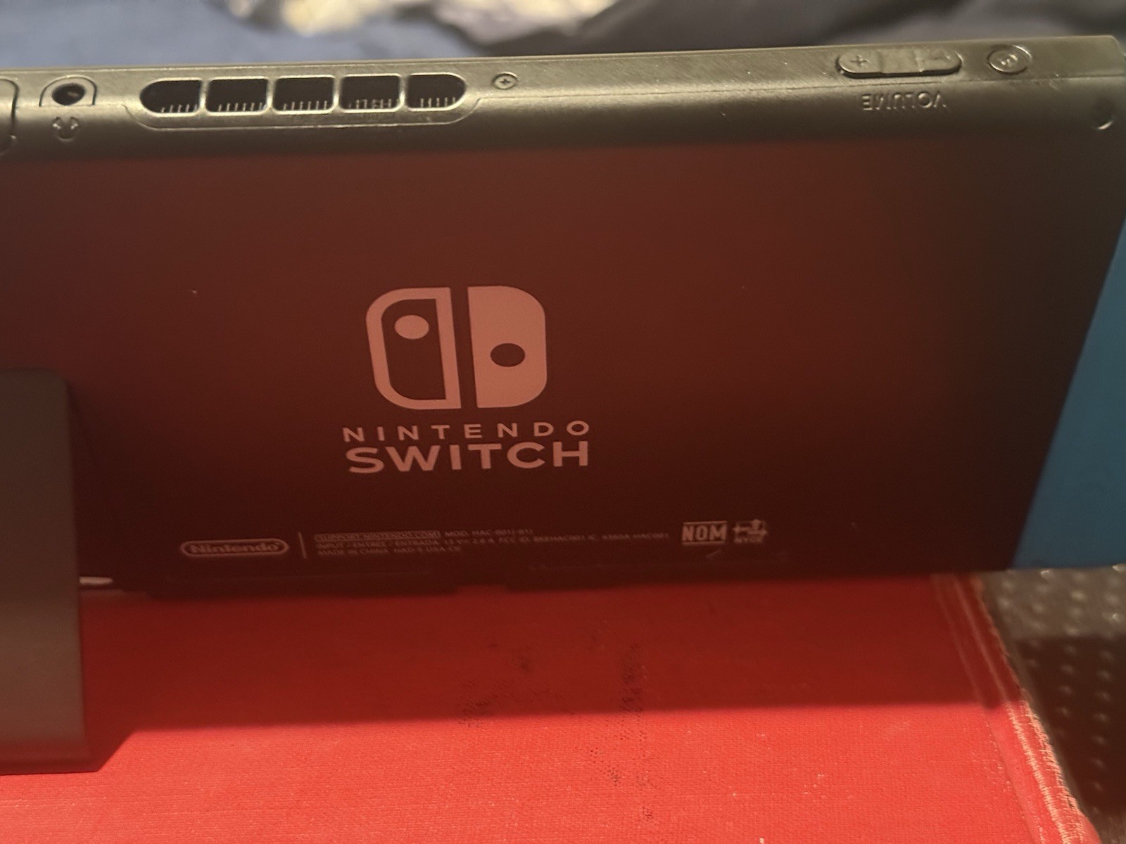 Nintendo Switch HAC-001 Console Black with Neon Blue/Red Joy-Con Wi-Fi Internet