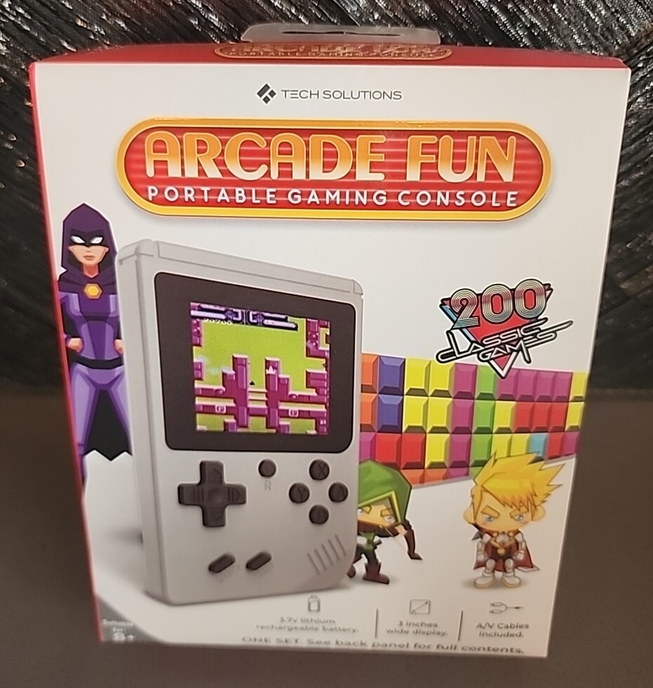 Merkury Innovations Fantastic Arcade Fun Portable Gaming Console 200 Games. Tech