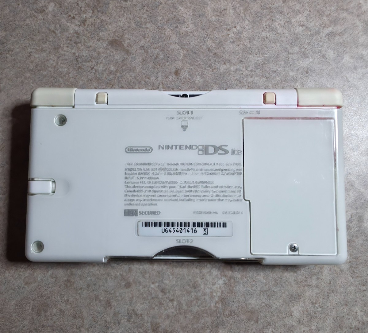 Nintendo DS Lite Handheld Console – Polar White w/ OEM wall and car Charger