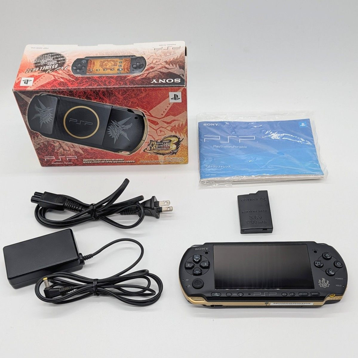 SONY PSP-3000 Monster Hunter Portable 3rd Hunter’s model Tested w/ Box Rank:A