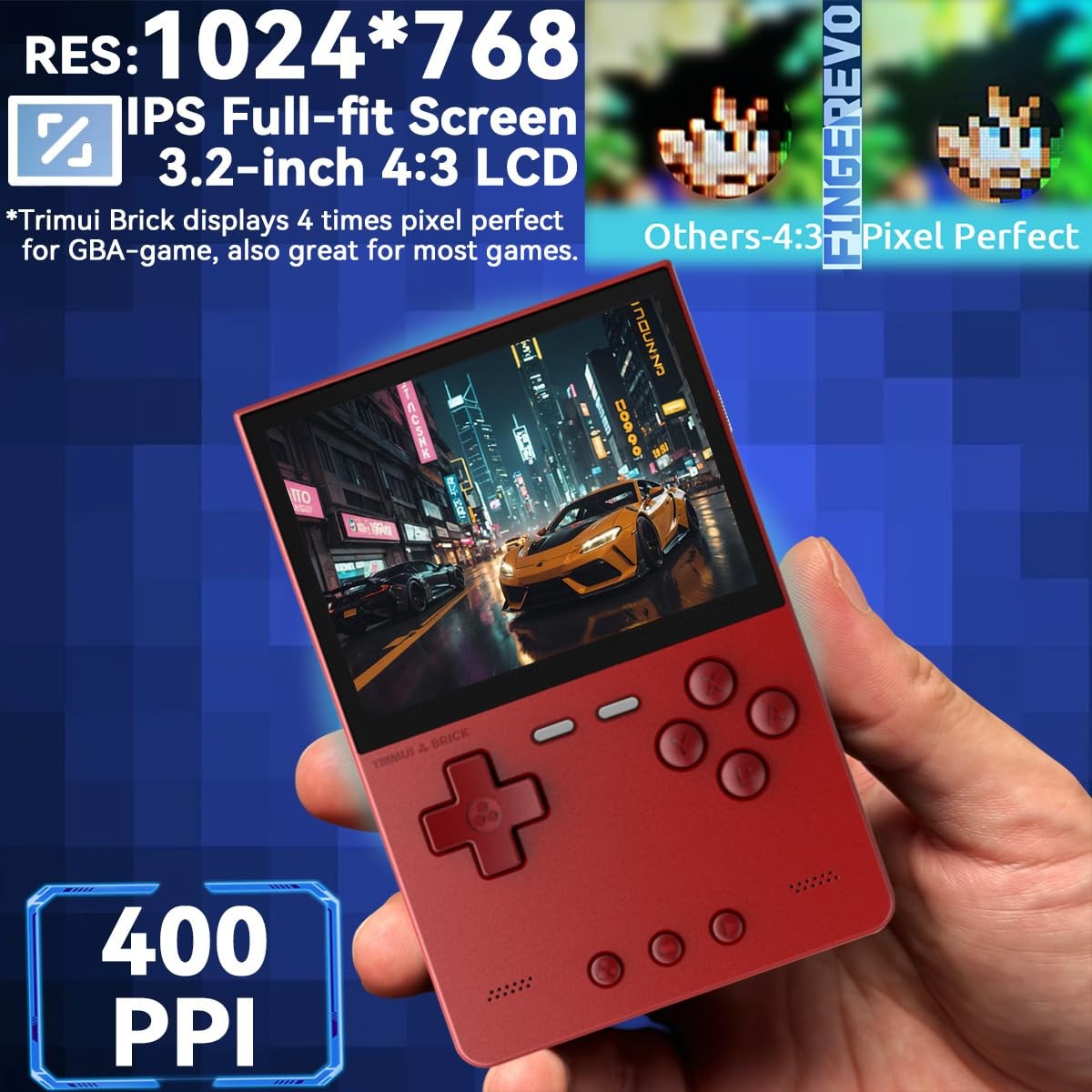 Trimui Brick Handheld Game Console 3.2-inch 1024 * 768 IPS Screen 3000mAh Tri…