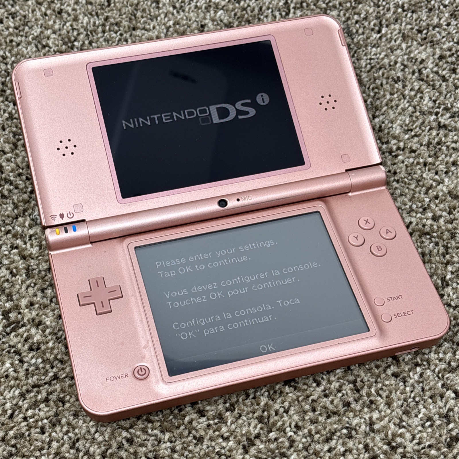 Nintendo DSi XL Handheld System Pink Tested No Charger