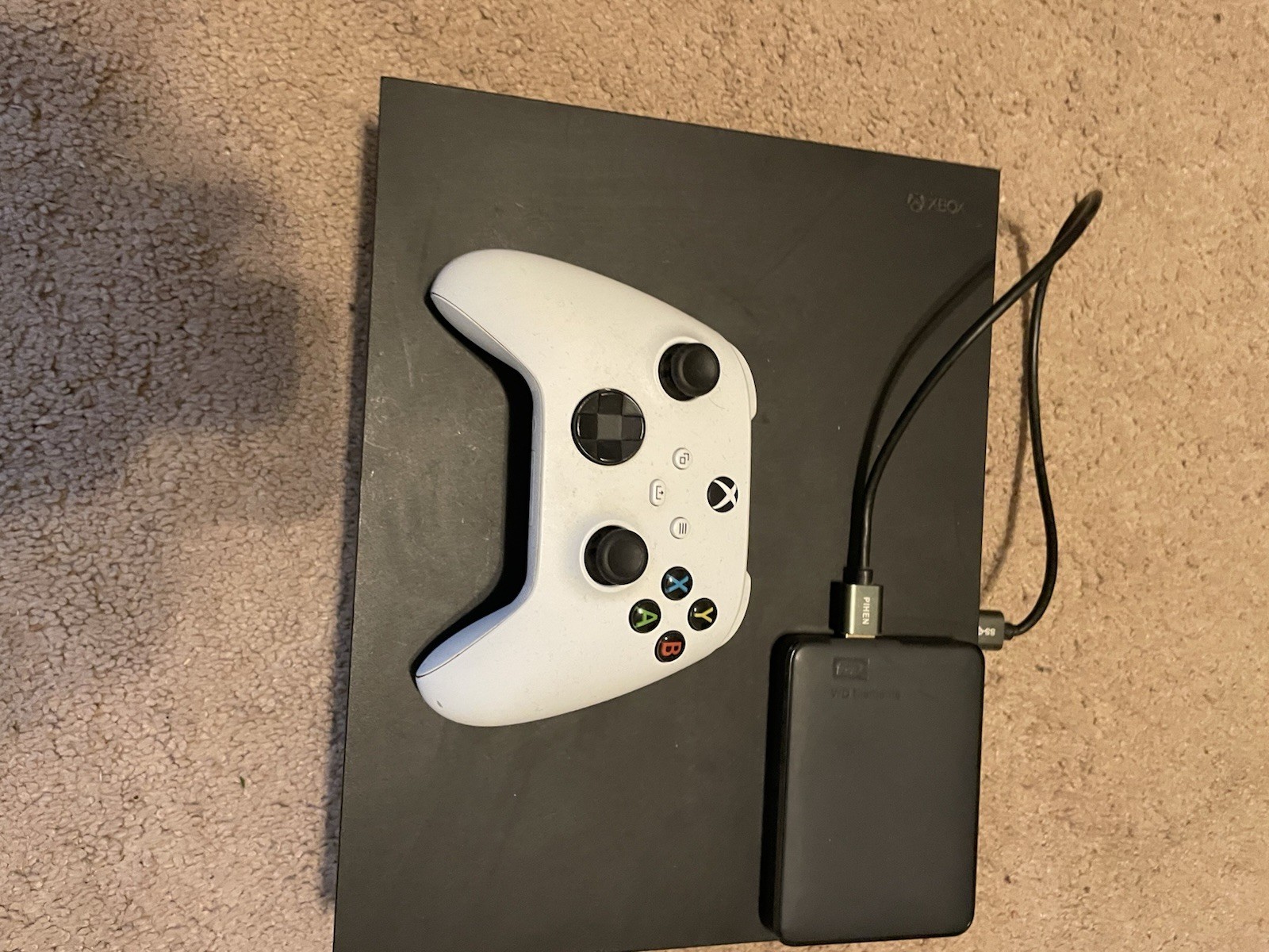 Microsoft Xbox One X , 2TB external Storage, Black Console w/ Controller