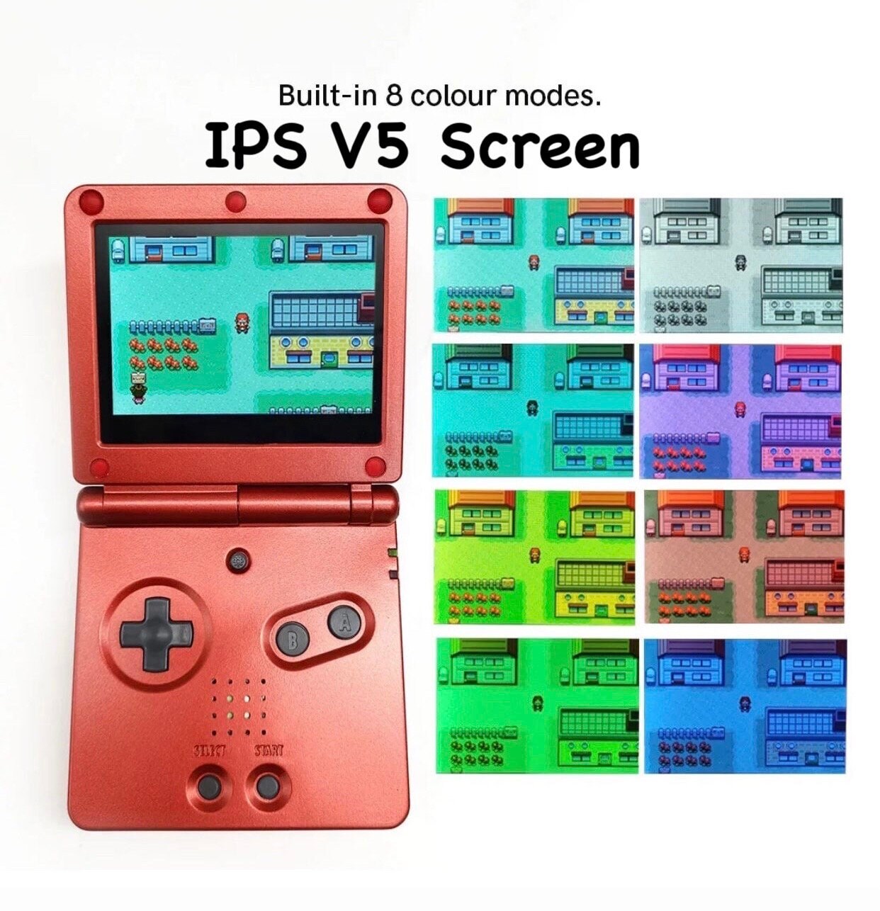 Custom Sparkly Nintendo Gameboy Advance SP Retro Console IPS Backlit & USB C Mod