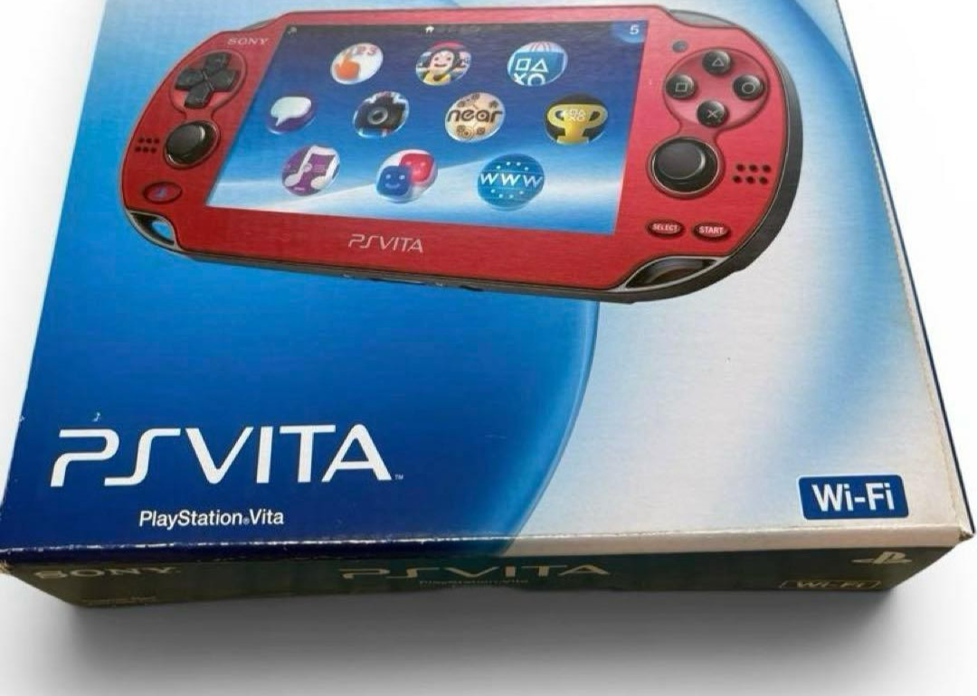 SONY PS Vita Console PCH-1000 WiFi Model Cosmic Red with Box Tested