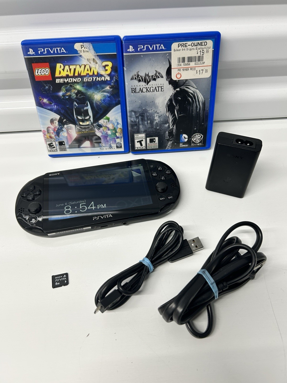 Sony PS Vita PCH-2001 Console 8GB 2 Games Charger Tested Works