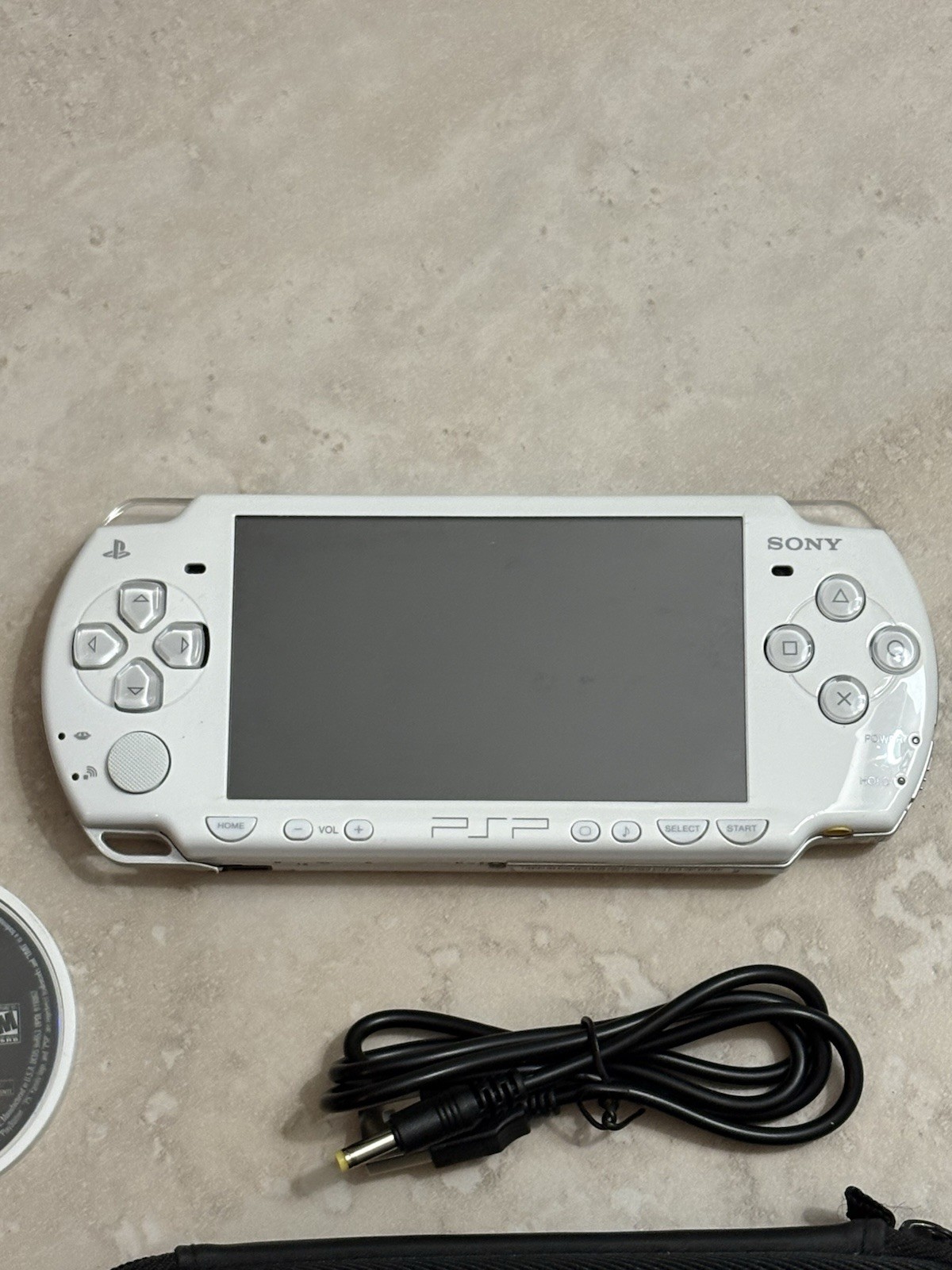 Sony PSP White Wi-Fi Handheld Console with Darth Vader Decal With God Of War UMD