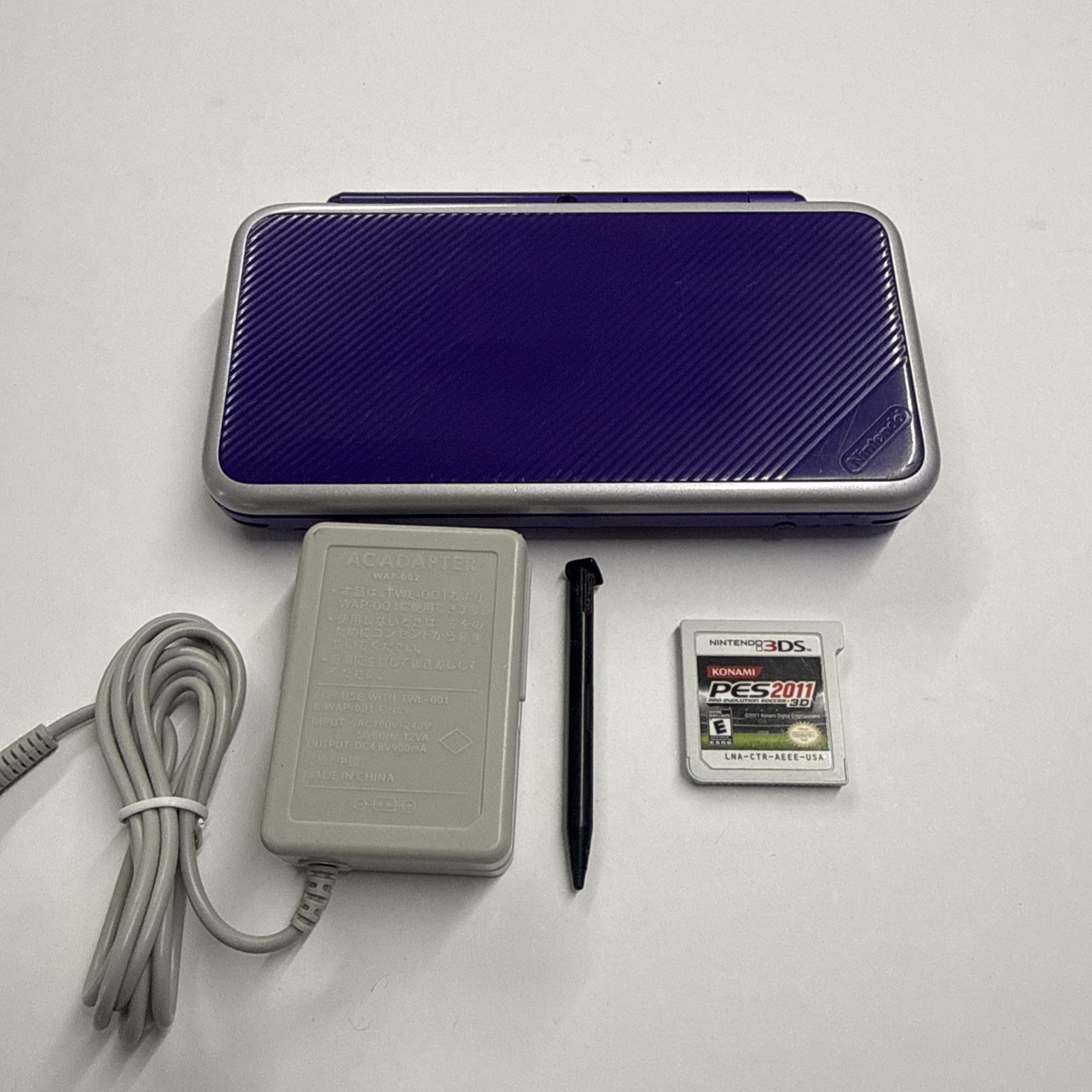 3ds – Nintendo 2DS XL 4GB Purple/Silver Handheld System Console Tested #2943