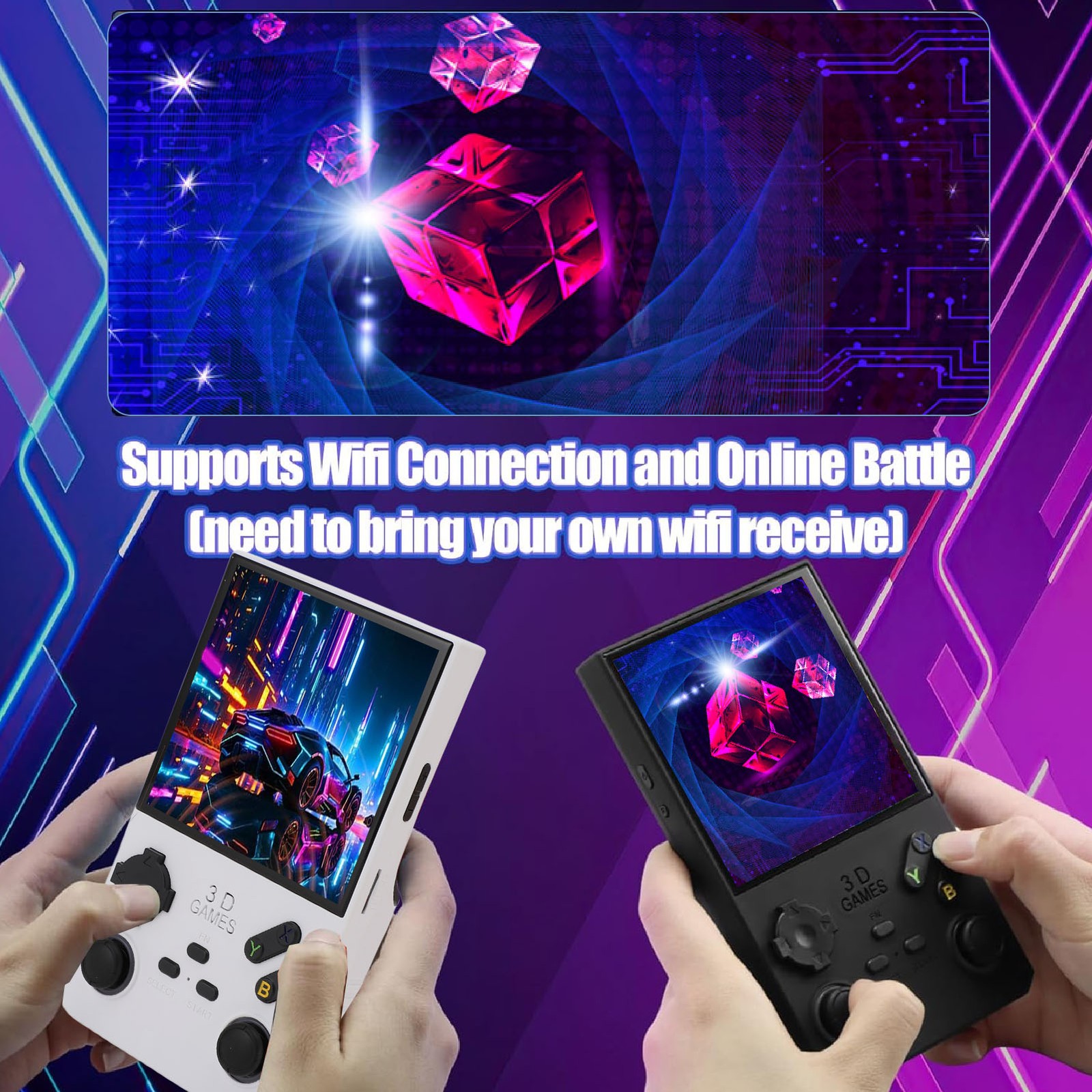 4 Inch Handheld Game Console Portable Retro Gaming Console For Open S WDCZ