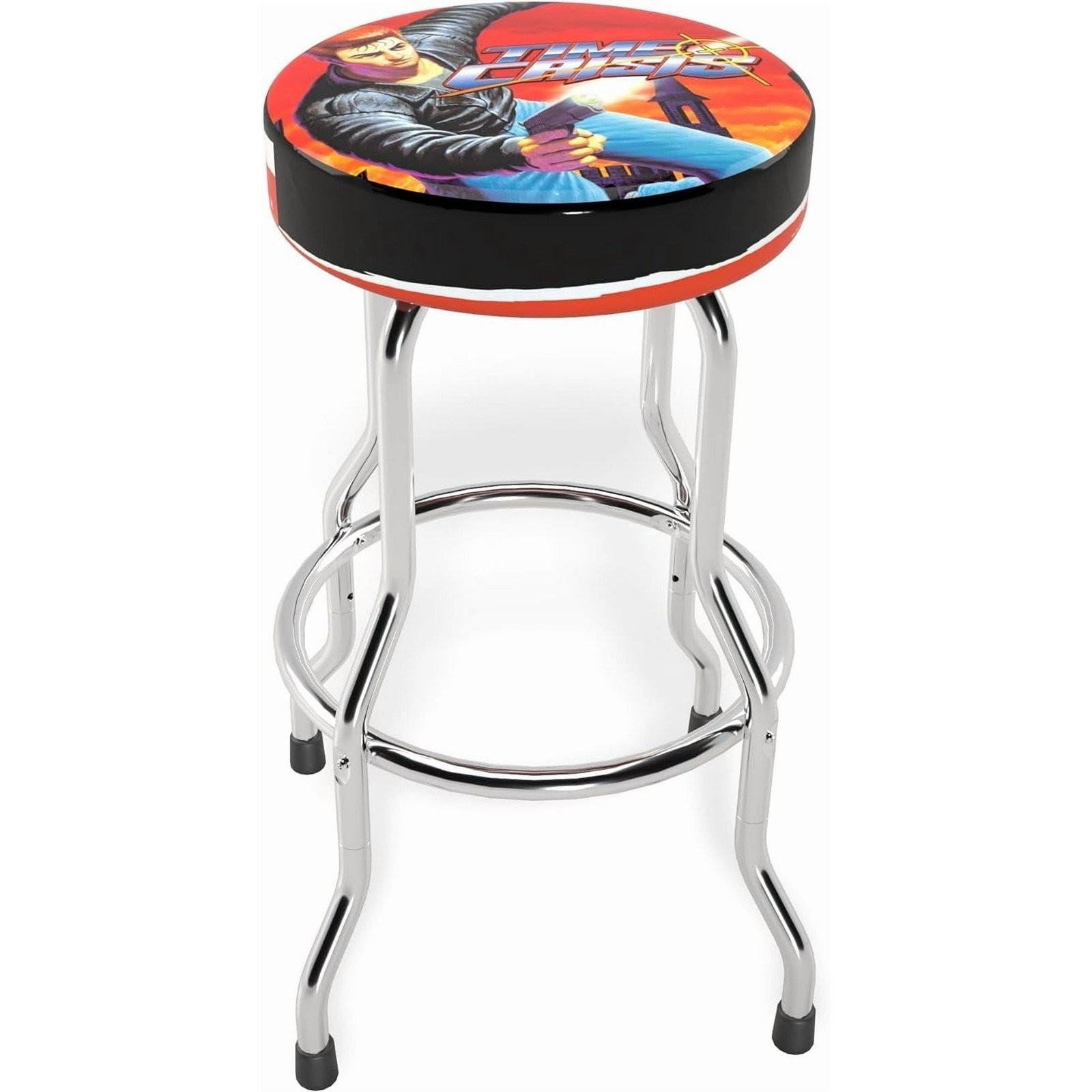 Arcade1Up Time Crisis Adjustable Arcade Stool Chrome Steel
