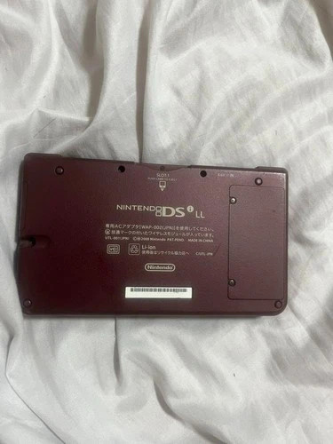 Nintendo DSi XL LL Wine Red Handheld Console Japan Tested Working w/ Charger