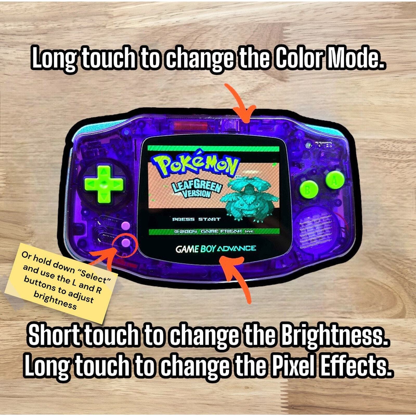 Custom Gameboy Advance – 90’s Special / IPS Backlit / USB-C Battery Kit / Gba