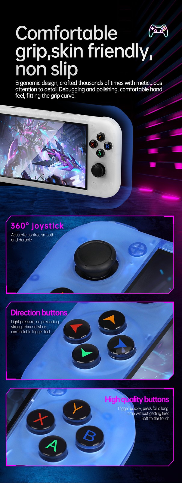 Retro Handheld RG50XX-Portable GBC, Arcade, PSP Gaming Console with LINUX System