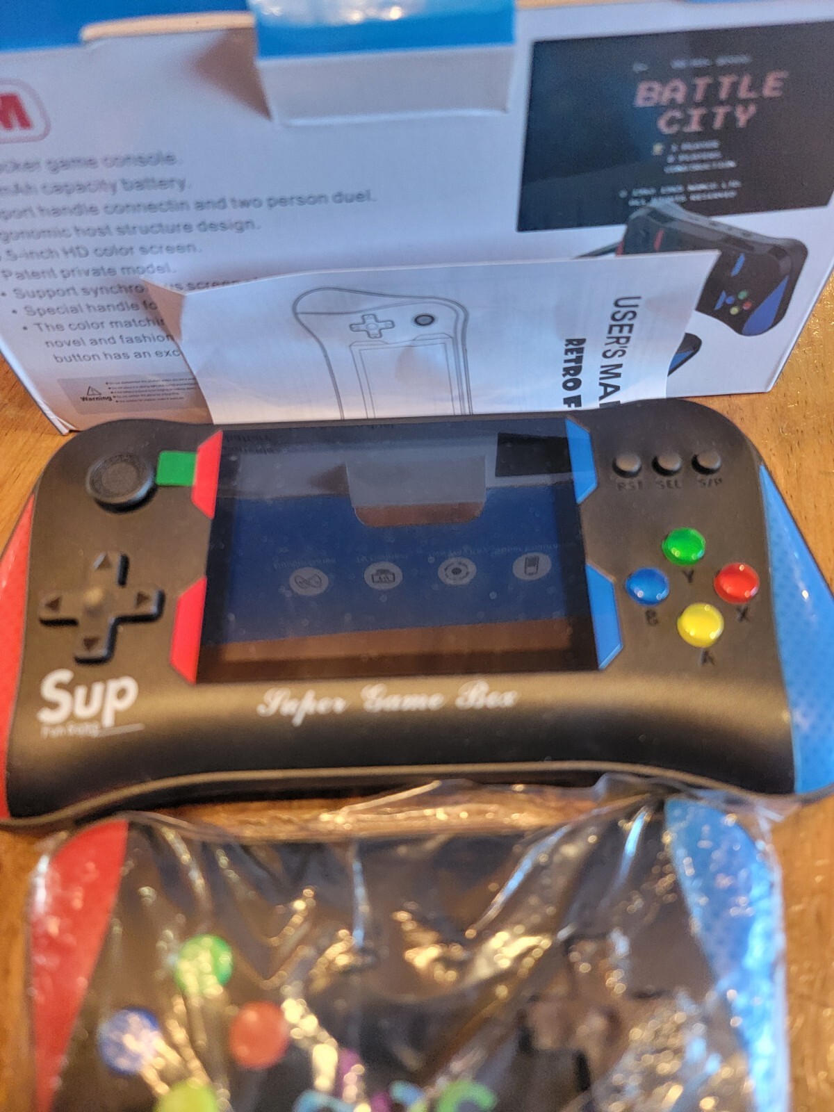 OH YOUTH JOYSTICK GAME CONSOLE- MODEL X7M – 3.5 INCHES -RED & BLUE –