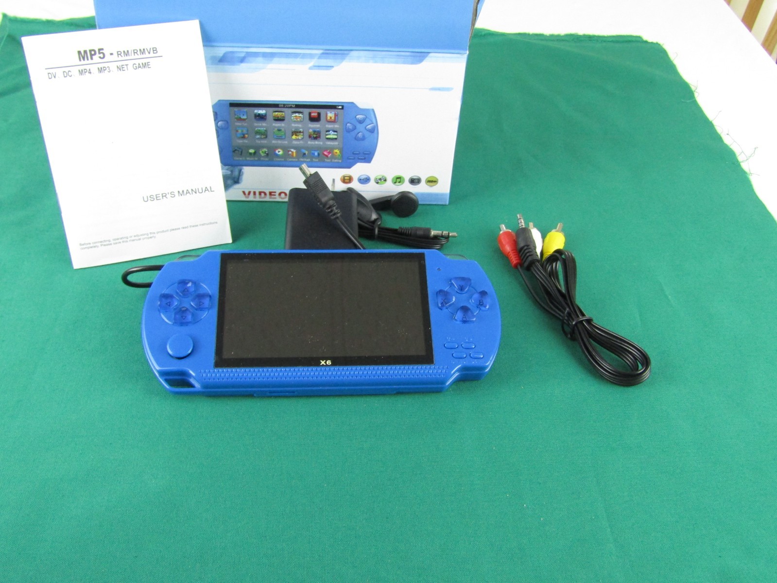 PSP Handheld Game Machine X6 8GB 4.3 TFT Screen Games Music Camera E-Book